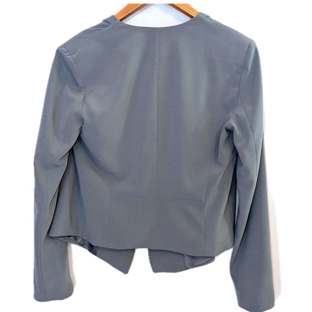 Banana Republic | Blazer Open Drape Front Flyaway Soft Blazer in Gray | Size 6 - Picture 7 of 12